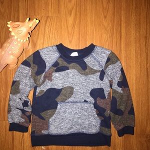 Boys camouflage sweatshirt